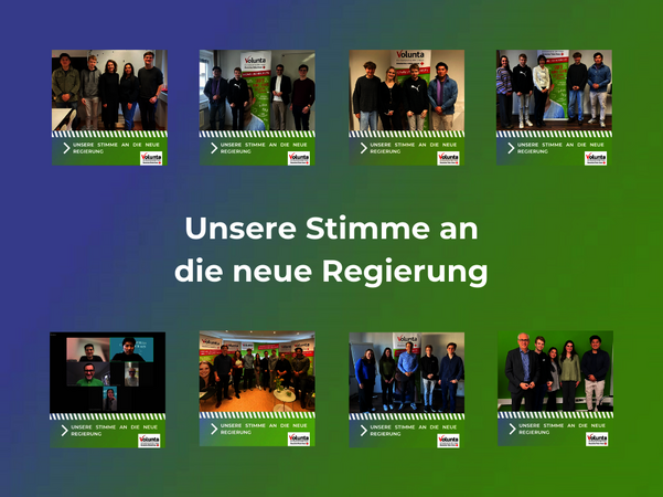 Volunta Aktion Unsere Stimme für die neue Regierung