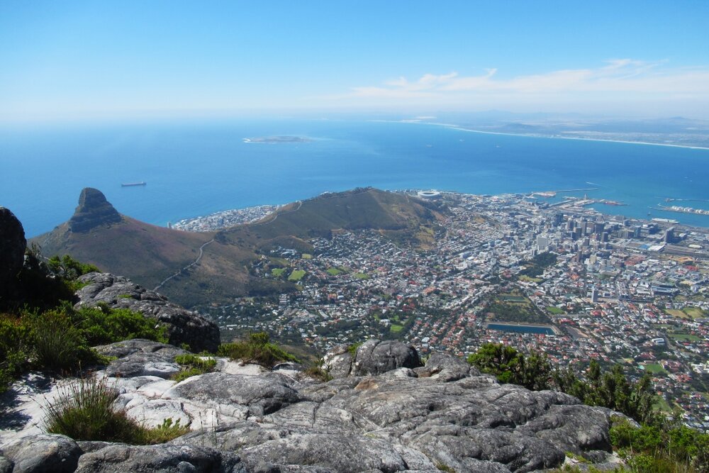 Blick auf Kapstadt beim Volunteering in Südafrika.